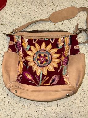 Little Guatemala Designs Multicolor Woven Tote with Tan Leather Trim 14 inch #8